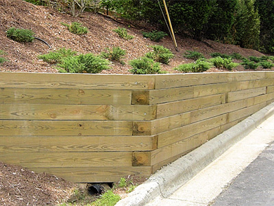 Capital Fence Wood Retaining Wall