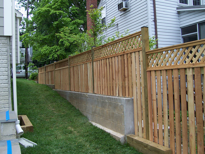 Wood Fence Gaithersburg & Rockville MD Potomac Wood Retaining Wall